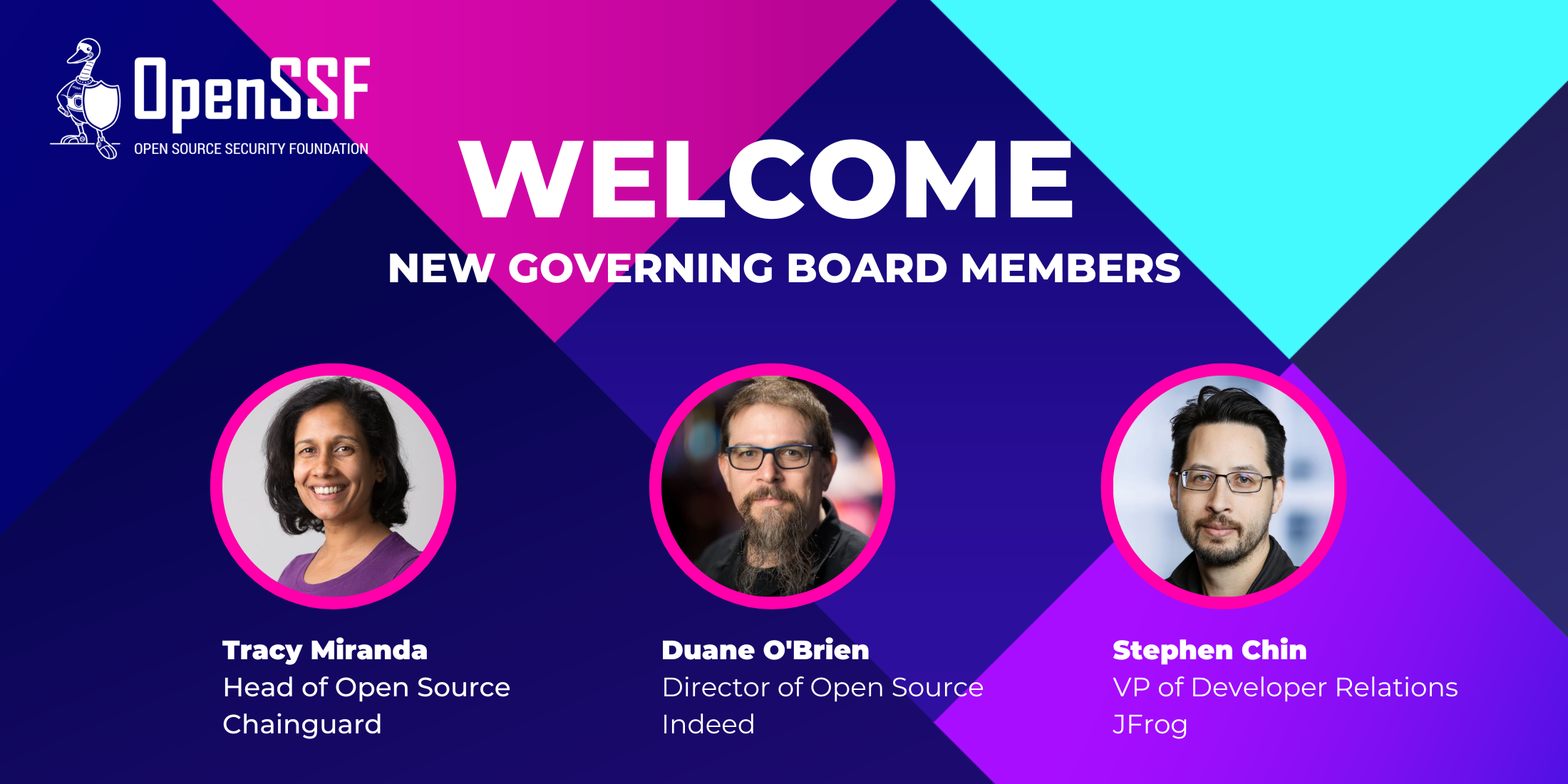 OpenSSF Board Welcome 2023
